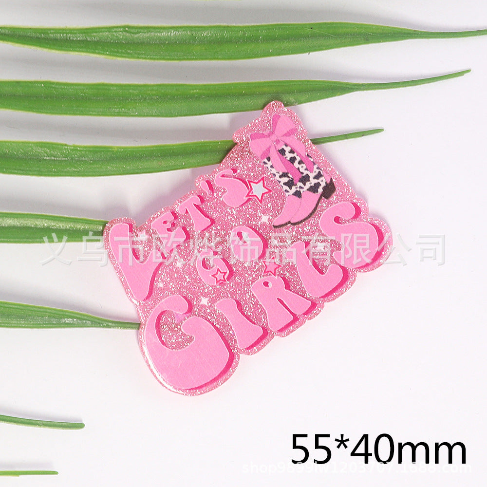 Wholesale 10pcs New powder cross-border cartoon medical love bag accessories acrylic pin cute DIY patch accessories